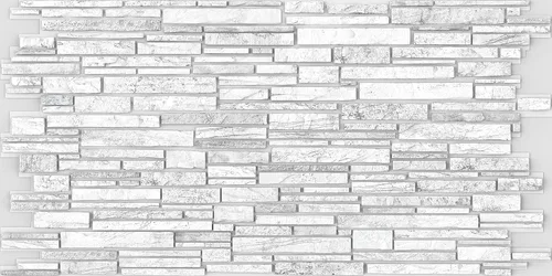 Vista 3 de Dundee Deco Panel de pared 3D de PVC de piedra sintética de color blanco y gris, 3.2 pies x 1.6 pies (38.6 in x 19.3 in), decoración de paneles