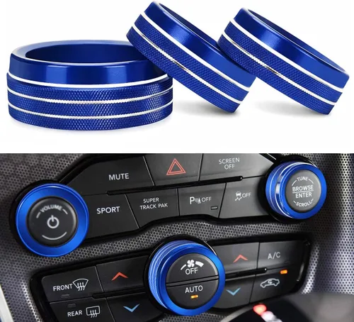 Vista 17 de Auprite Fundas de perilla de control de clima para accesorios Challenger 2015-2023 2024, para Dodge Charger 2015-2023 2024, para Dodge Chrysler Negro