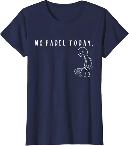 Vista 38 de No Padel Today Funny Padel Stickman Padel Playera Jugador de Tenis