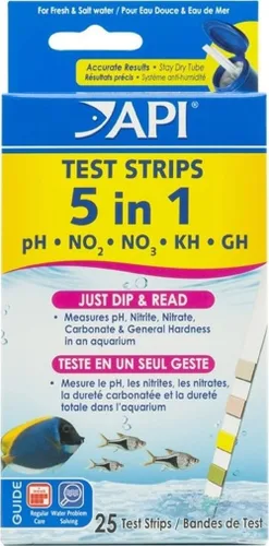 Vista 9 de API Tiras de prueba 5 en 1 para acuarios de agua dulce y salada, caja de 4