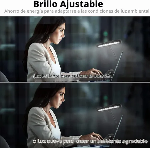 Vista 4 de Vshinic - Luz de soporte de música, 10 luces LED de orquesta con clip, totalmente ajustable, sin parpadeo para piano, lectura de libros, mesa