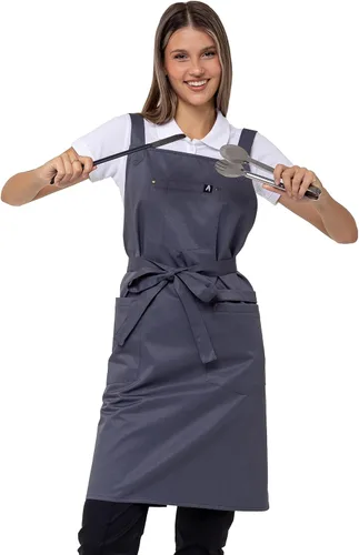 Vista 8 de Aquasafe - Delantal impermeable con espalda cruzada, unisex, talla única