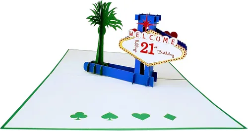 Vista 8 de iGifts And Cards Fabulous - Tarjeta emergente de cumpleaños de Las Vegas 21 – Celebración de hito, regalo de edad legal, felicitaciones, regalo