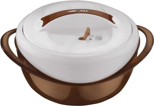 Vista 10 de Pinnacle Cacerola Grande Aislada con Tapa de 3.6 cuartos. Elegante Olla Caliente Calentador/Enfriador de Alimentos - Tazón Térmico para Servir