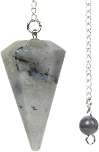 Vista 35 de Justinstones - Dije de piedras preciosas con cristales de roca hexagonales en punta reiki chakra