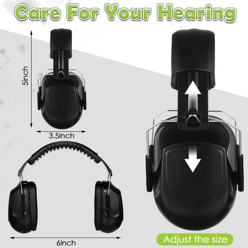 Vista 4 de Yunsailing 6 uds auriculares de reducción de ruido de protección de oído Nrr 28db Orejeras de seguridad para oído Orejeras de disparo Rango de corte
