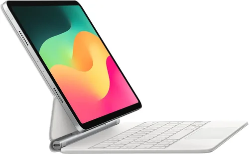 Vista 3 de Apple Magic Keyboard: funda con teclado para iPad Pro de 11 pulgadas (1ª, 2ª, 3ª, 4ª generación) y iPad Air (4ª, 5ª gen.), gran experiencia de Blanco