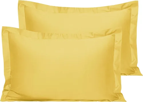 Vista 18 de NTBAY Fundas de almohada estándar de algodón – Fundas de almohada de algodón egipcio de 500 hilos, paquete de 2 fundas de almohada Oxford súper