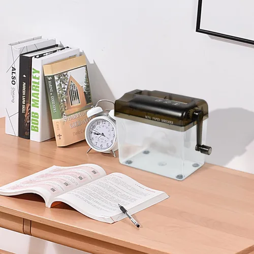 Vista 2 de JIKIOU Mini trituradora de mano portátil trituradora de papel manual trituradora de documentos herramienta de corte de papel para el hogar oficina