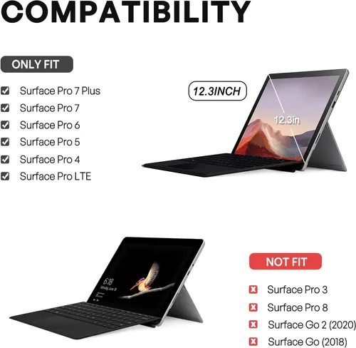 Vista 2 de ProCase Funda para Surface Pro 7 Plus, Pro 7, Pro 6, Pro 5, Pro 4, Pro LTE, funda resistente, resistente a prueba de golpes con agarre