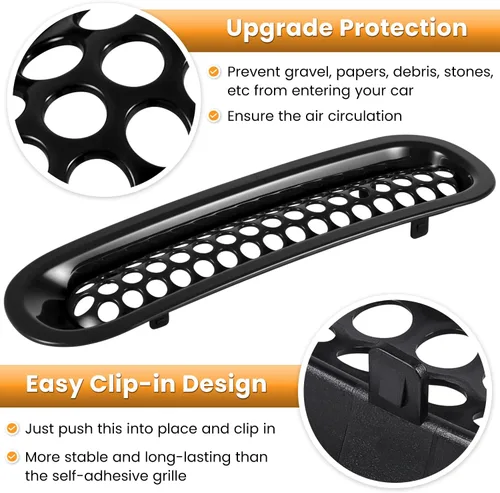 Vista 3 de 7 piezas de insertos de malla para parrilla frontal para Jeep Wrangler JK JKU Unlimited 2007 2008 2009 2010 2011 2012 2013 2014 2015 2016 2017 2018