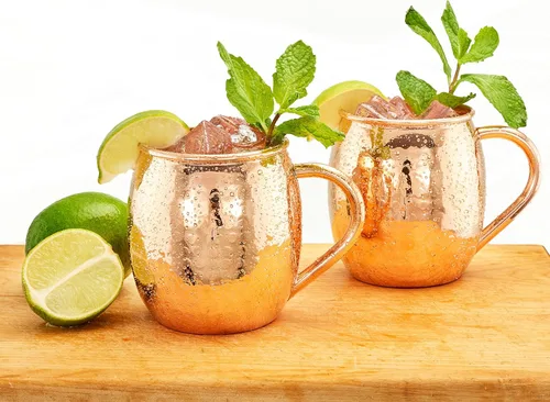 Vista 2 de Old Dutch Hammered - Taza sólida de Moscú Mule, 16 onzas, cobre