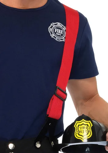 Vista 2 de Leg Avenue Disfraz de capitán de fuego de 3 piezas para hombre, Multi