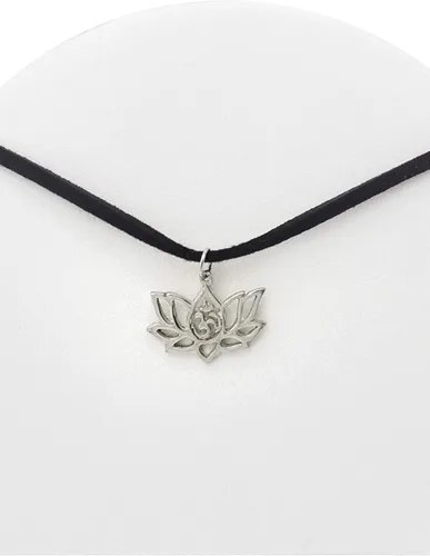 Vista 4 de Quan Jewelry Collar con colgante de flor de loto de yoga con símbolo Om, ideas de regalos de feliz cumpleaños para mamá, hija, mujeres con cita