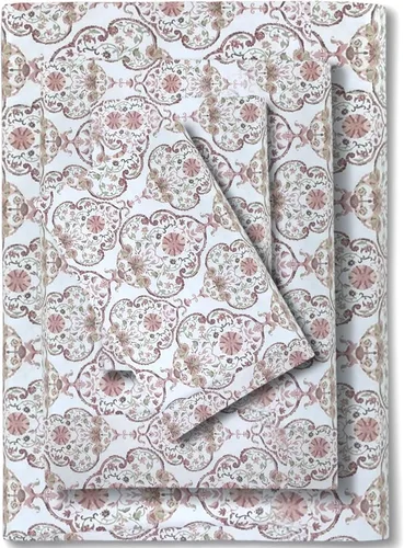Vista 36 de Feather & Stitch - Juego de sábanas de damasco de 500 hilos, 100 % algodón, suaves, transpirables, 3 piezas de 18 pulgadas de profundidad, tejido
