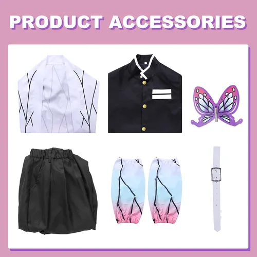 Vista 3 de Amycute Tanjiro Cosplay Shinobu Cosplay adulto Nezuko Zenitsu Giyuu Kimono Cosplay para Halloween anime Cosplay mujeres y niños