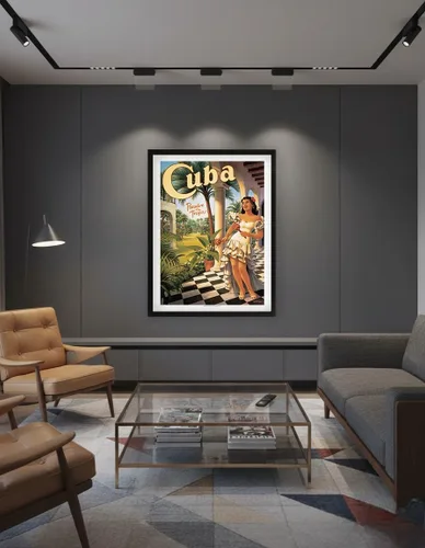 Vista 7 de Cuba - Paradise of the Tropics - Póster de viaje vintage por Kerne Erickson - Impresión artística maestra (sin marco) 6 x 9 pulgadas