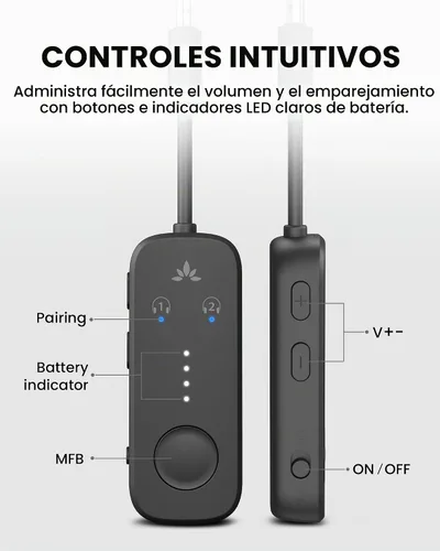 Vista 8 de Avantree Relé - Adaptador Bluetooth de avión para 2 AirPods o auriculares 1-negro