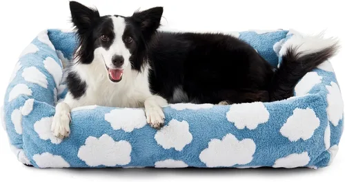 Vista 24 de JOEJOY Cama para Perro de Tamaño Mediano, Cama para Mascotas Ortopédica Lavable de Forro Polar de Pana Suave Premium con Funda de Cremallera