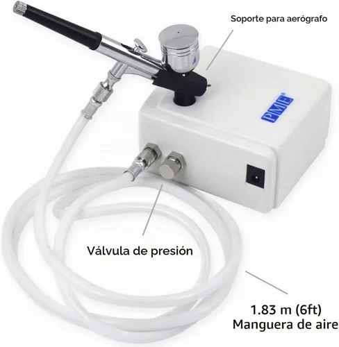 Vista 3 de PME Kit compresor de aerógrafo para manualidades de pasteles y decoración de pasteles