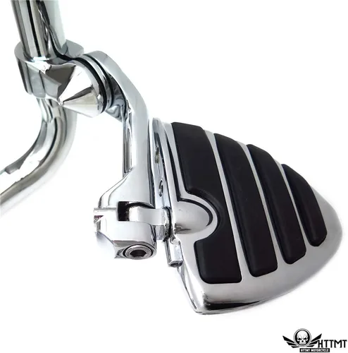 Vista 3 de SMT- Cromado 5" Mini Wing Highway FootPeg 1.25" 1 1/4" Montaje Compatible con Kawasaki VULCAN VN400 VN800