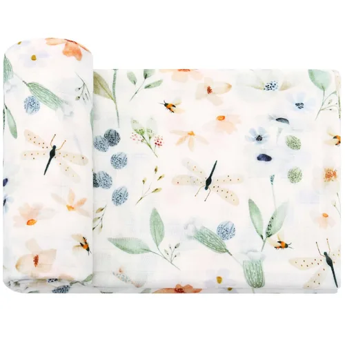 Vista 9 de LifeTree - Mantas de muselina para envolver al bebé, envoltorio de muselina para niños y niñas recién nacidos, manta de recepción, 70% viscosa