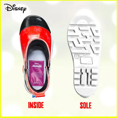 Vista 7 de Disney Girl Minnie Mouse Mid Height Easy Slip-on Waterproof Rubber Boots