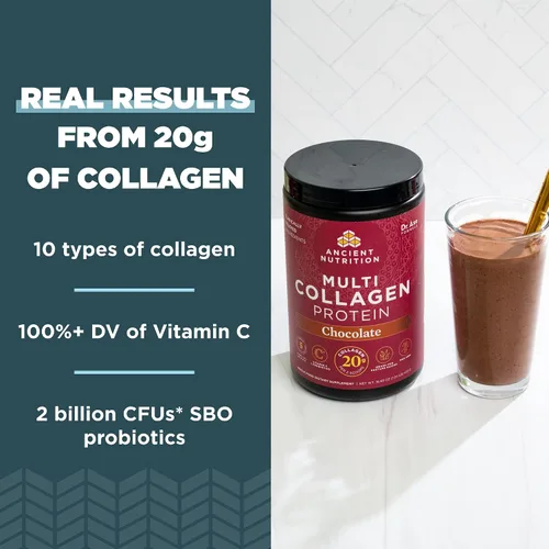 Vista 3 de Ancient Nutrition Péptidos de colágeno en polvo, proteína de colágeno múltiple, mujeres y hombres, vitamina C, probióticos, colágeno hidrolizado
