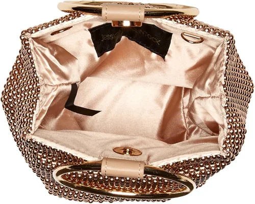 Vista 5 de Jessica McClintock Womens Gwen bola malla Anillo Wristlet Pouch Embrague
