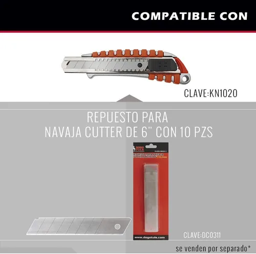 Vista 5 de NAVAJA CUTER ALUMINIO 6" GRIP Y GUÍA