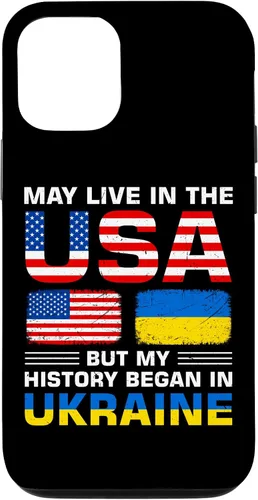 Vista 28 de Ukraine Flag America Flag Ukrainian Roots Case for iPhone 17