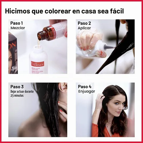 Vista 7 de Revlon Colorsilk Beautiful Color, castaño dorado medio [46] 1 unidad (paquete de 4)