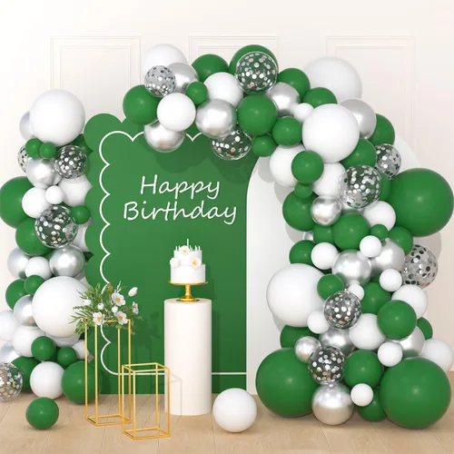 Vista 15 de Kit de arco de guirnalda de globos azules y amarillos – 122 globos azul real, rosa, globos azules y amarillos, guirnalda de globos para cumpleaños