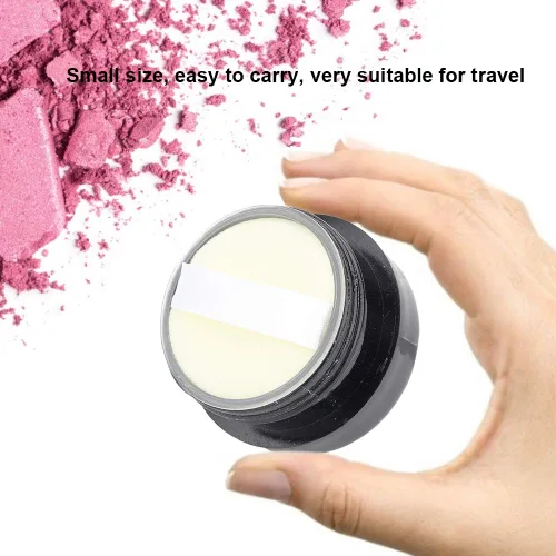 Vista 8 de Polvo suelto vacío, contenedor de soplo de polvo vintage rosa vacía maquillaje suelto dispensador de polvo caja cosmética con soplo de polvo negro