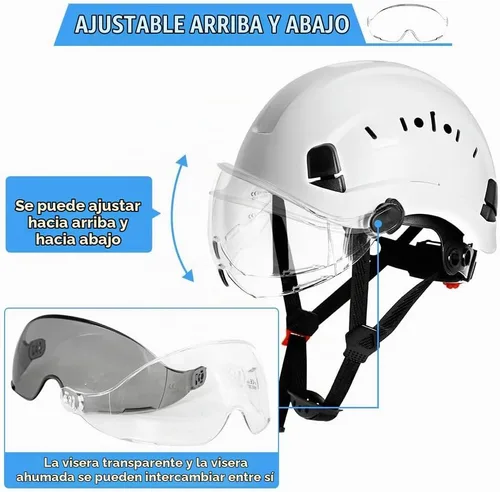 Vista 6 de Aolamegs ANSI Z87 Safety Hard Hat Visor-OSHA Construction Hard Hat Accessories,Safety Helmet Goggle Replacement,Eye Protector