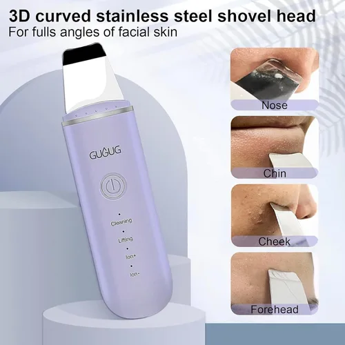 Vista 3 de GUGUG - Espátula para la piel, espátula facial, limpiador de poros, herramientas removedoras de puntos negros para limpieza profunda facial - 4