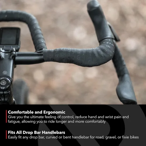 Vista 2 de REDSHIFT Empuñaduras Drop Bar de Control de Crucero para Manillares de Bicicleta de Carretera, se adapta a todos los Manillares Drop Bar