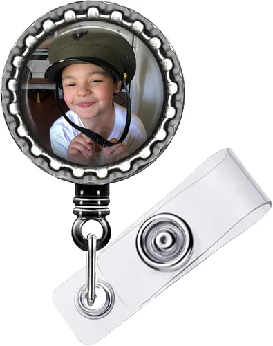 Vista 6 de Carrete de identificación con foto personalizado, se extiende hasta 34 pulgadas, carga el logotipo de tu empresa, memes divertidos, mascotas