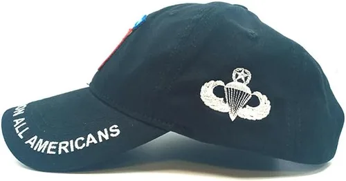Vista 3 de AATW 82nd Airborne Division - Gorra de béisbol bordada con alas básicas, mayores o maestras