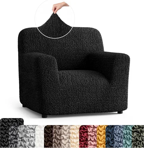 Vista 34 de PAULATO BY GA.I.CO. Funda para Silla - Funda para Sillón - Funda para Sillón - Funda de Tela Suave - Protector de Muebles Elegante de Ajuste Ceniza
