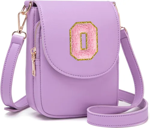 Vista 120 de Viverte Bolso Cruzado para Niñas Adolescentes Pequeñas, Bolso Inicial para Celular, Pequeña Cartera para Niños Pequeños, Bolso de Cuero con Tres