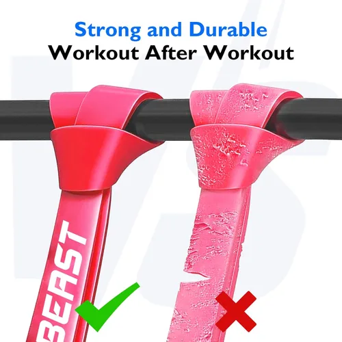 Vista 5 de FitBeast Resistance Bands Set, Pull Up Assist Bands for Strength Training, Powerlifting, Muscle Toning, Yoga, Mobility Exercises, Rehabilitation