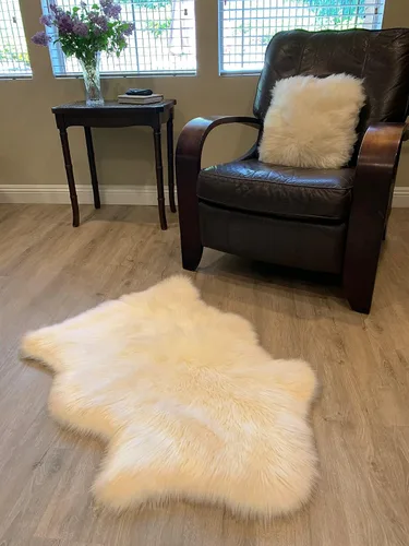 Vista 39 de LAMBZY Alfombra de pelo de oveja sintética, hipoalergénica, súper suave, sedosa para sala de estar, habitación de los niños, sofá