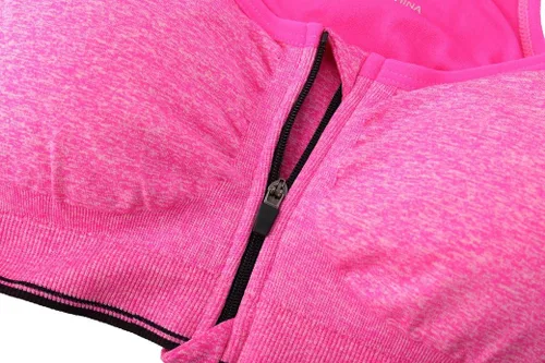 Vista 21 de Brasier deportivo o para yoga con cierre frontal de ganchos y cremallera para mujer