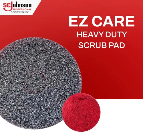 Vista 2 de SC Johnson Professional EZ Care - Almohadilla de limpieza resistente de 16 pulgadas de diámetro, caja de 5