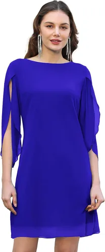 Vista 4 de GRACE KARIN - Vestido para cóctel de gasa para mujer, vestido de fiesta para invitada de boda 2023
