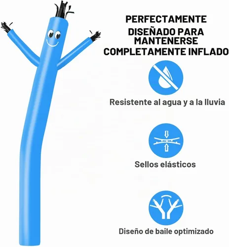 Vista 4 de MOUNTO 20ft 18inch Fly Puppet Dancer Tube Man Fly Guy Puppet Dancer (azul)