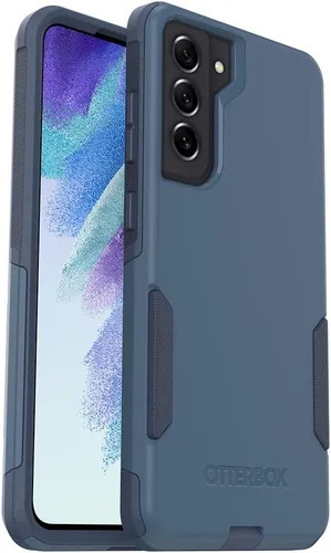 Vista 7 de OtterBox Galaxy S21 FE 5G (Solo) Funda de la Serie Commuter - Negra, delgada y resistente, amigable para el bolsillo, con protección de puertos