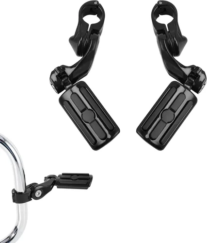 Vista 34 de XFMT - Estribos de color negro mate para motocicleta, 1.25 pulgadas, incluye kit de montaje