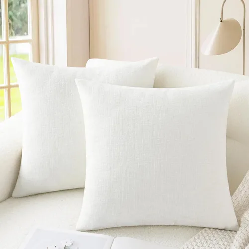 Vista 7 de CaliTime - Paquete de 2 fundas de almohada acogedoras para sofá, decoración del hogar, felpilla suave teñida sólida, 16 x 16 pulgadas, marrón Marrón
